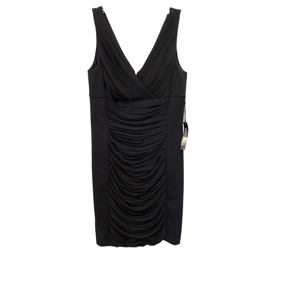 White House Black Market Black Ruched Sheath Dress